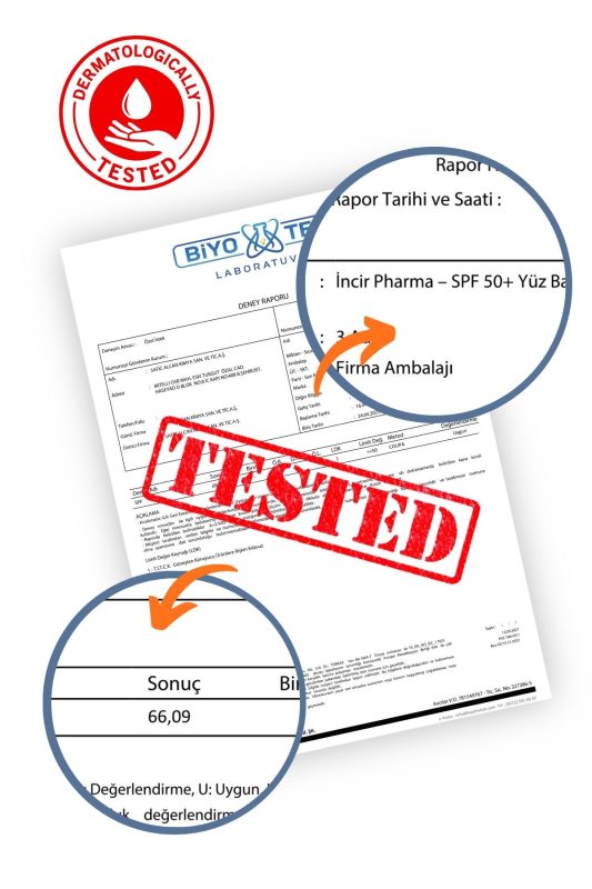 güneş kremi test belgemiz, avoi sun güneş kremi rapor,