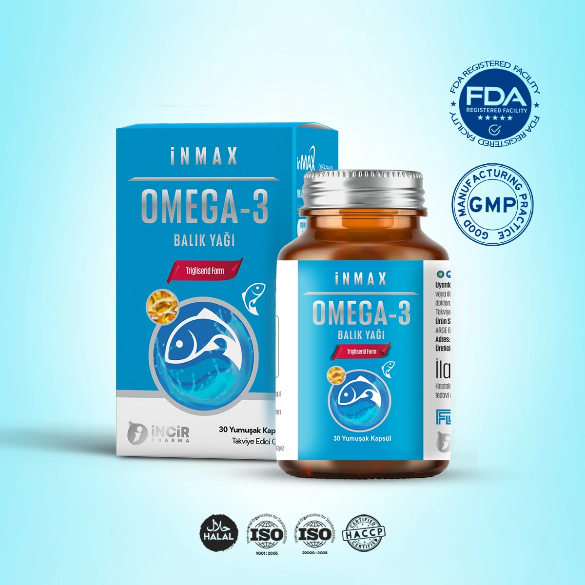 Omega-3 Dha – Epa 1000 Mg (Trigliserid) Form (İZLANDA) Soğuk Su Balık Yağı Içeren 30 Softgel Kapsül